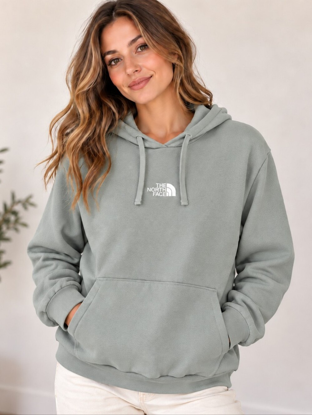 The North Face (85$) | Women’s Light Sage Green Pullover Hoodie, Ptp 22" To 25"